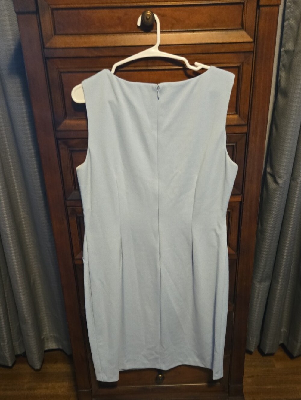 Ivanka Trump Light Blue Sleeveless Pleated Sheath Dress - Picture 4 of 4
